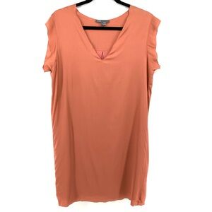Vince Silk Short Sleeve Shift Dress